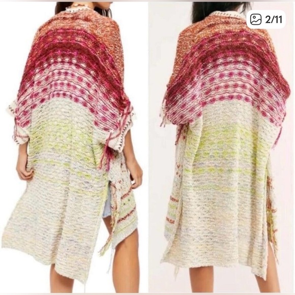 Free People Skies The Limit Cardigan Desert Dream Combo Small NWT - Picture 2 of 15